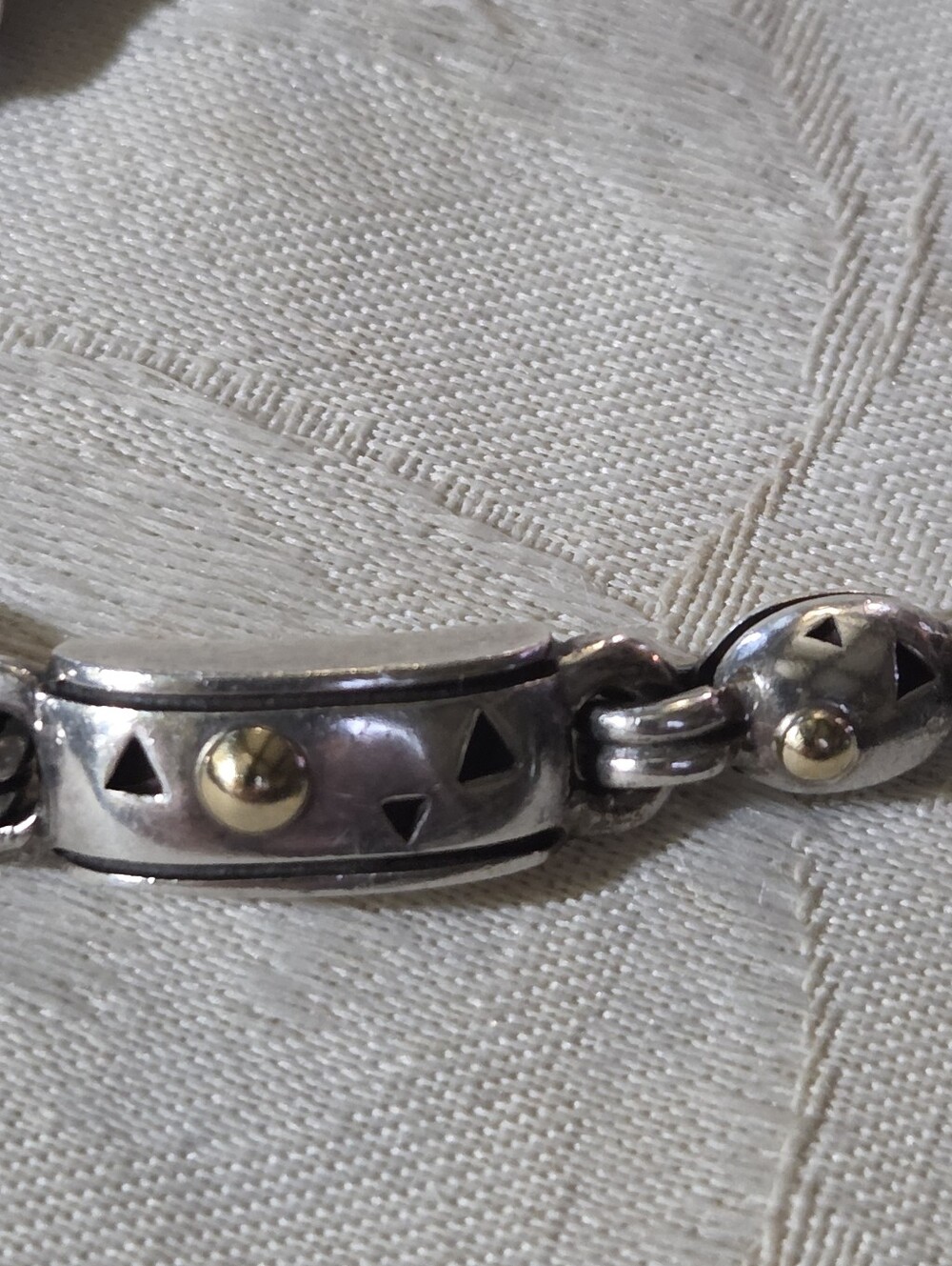 John Atencio Solar Toggle Link Bracelet, SS & 18k - Picture 5 of 14